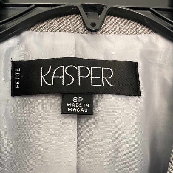 214) Kasper 2 pc set Women's 8P Beautiful Grey Color EUC - Picture 2 of 9